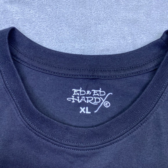 Ed Hardy Mens Skull Explosion Graphic T-Shirt Black XL EHMR1100-28 NWT - Picture 4 of 8